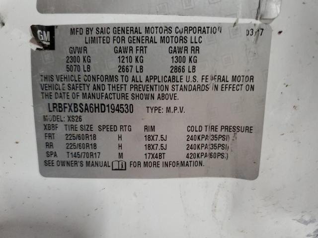 2017 BUICK ENVISION LRBFXBSA6HD194530