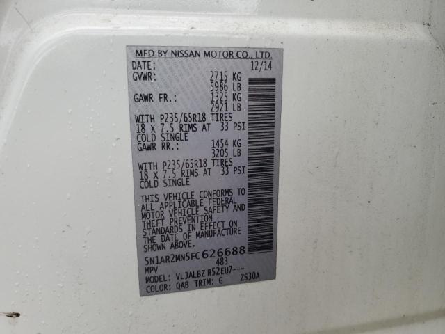 2015 NISSAN PATHFINDER - 5N1AR2MN5FC626688