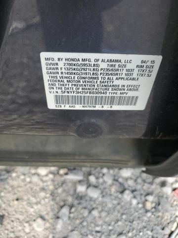 2015 HONDA PILOT LX 5FNYF3H25FB030940