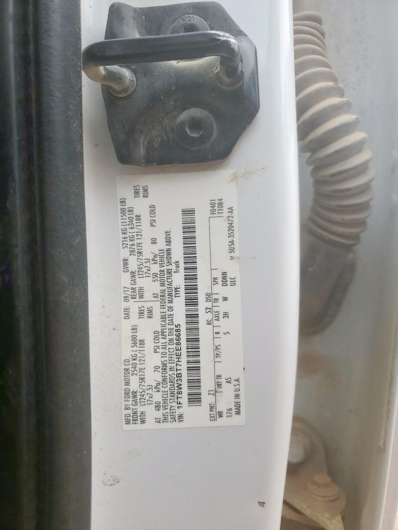 2017 FORD F350 SUPER DUTY 1FT8W3BT7HEE86685