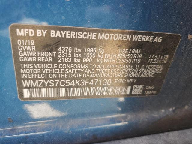 2019 MINI COOPER COU WMZYS7C54K3F47130