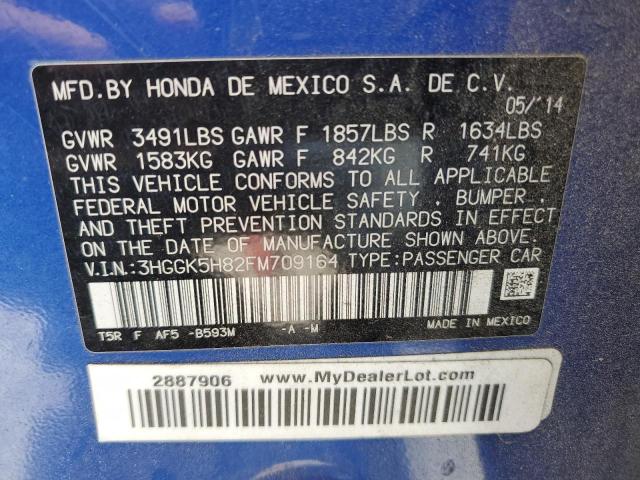 2015 HONDA FIT EX 3HGGK5H82FM709164