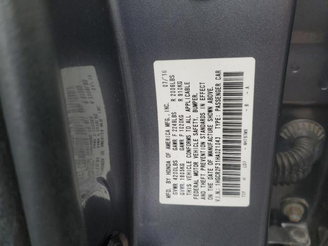 2017 HONDA ACCORD LX 1HGCR2F31HA021043