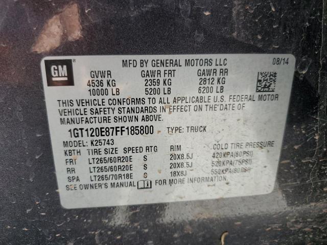 2015 GMC SIERRA K25 1GT120E87FF185800