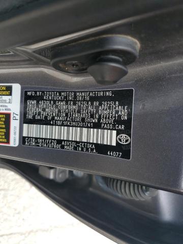 2017 TOYOTA CAMRY LE - 4T1BF1FK3HU301741