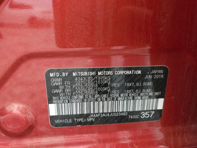 2018 MITSUBISHI OUTLANDER - JA4AP3AU4JU023482