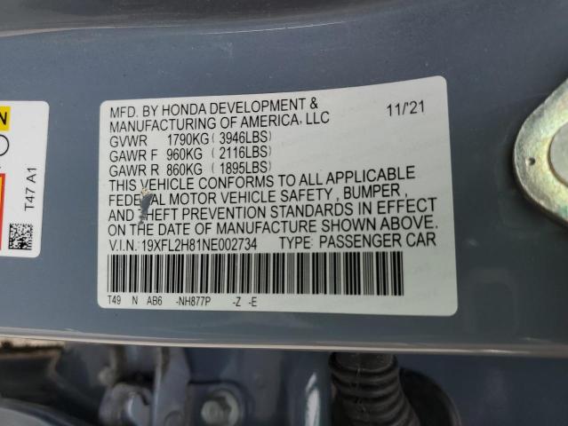 2022 HONDA CIVIC SPOR - 19XFL2H81NE002734