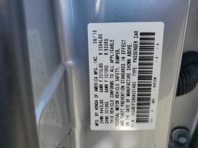 2017 ACURA TLX - 19UUB1F3XHA001490