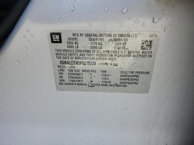 2015 CHEVROLET EQUINOX LT - 2GNALCEK0F6279223