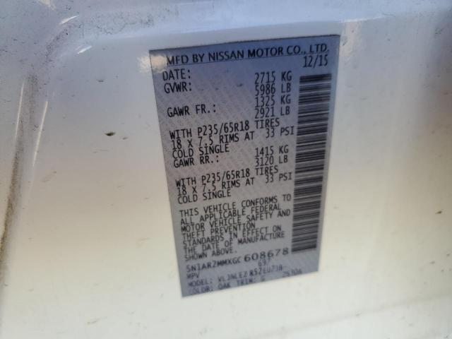 2016 NISSAN PATHFINDER - 5N1AR2MMXGC608678