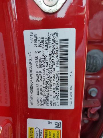 2019 HONDA ACCORD SPO - 1HGCV1F35KA027005