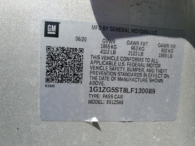 2020 CHEVROLET MALIBU RS - 1G1ZG5ST8LF130089