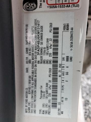 2019 FORD FIESTA SE - 3FADP4BJ6KM131417