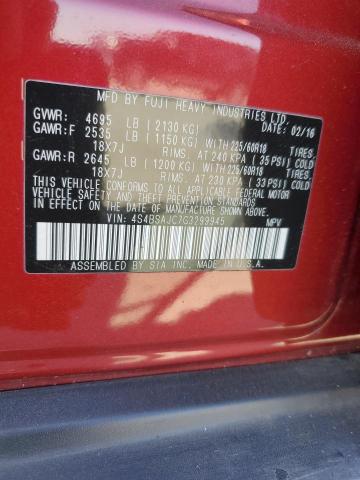 2016 SUBARU OUTBACK 2. - 4S4BSAJC7G3299945