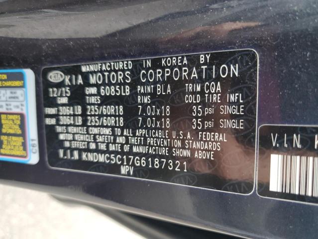 2016 KIA SEDONA EX KNDMC5C17G6187321