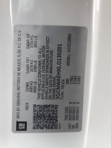 2020 CHEVROLET SILVERADO - 3GCNWAEHXLG130201