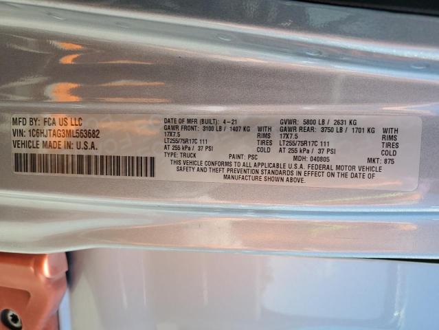 2021 JEEP GLADIATOR 1C6HJTAG3ML563682