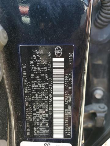 2021 TOYOTA CAMRY XSE - 4T1K61AK4MU521603
