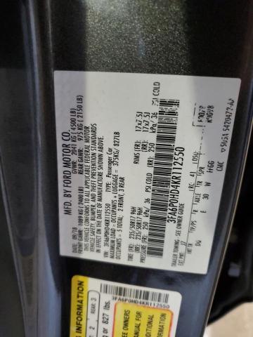 2019 FORD FUSION SE - 3FA6P0HD4KR112550