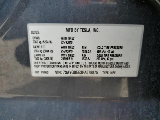 2023 TESLA MODEL Y - 7SAYGDEE3PA078875