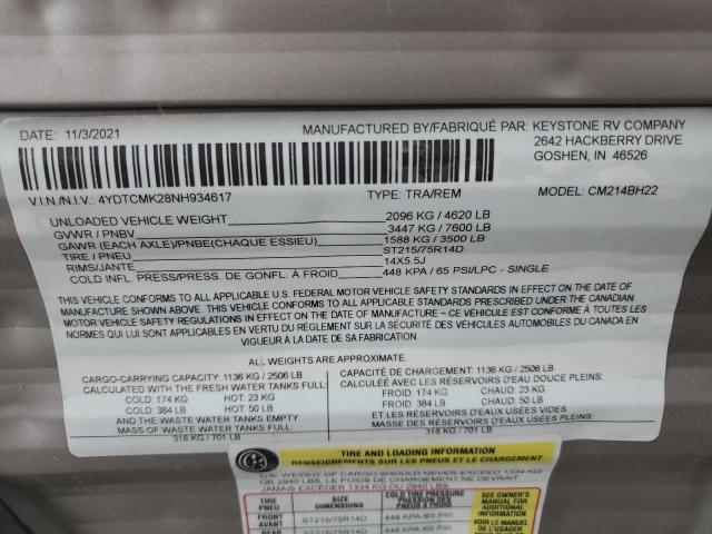 2022 COLEMAN TRAVEL TRA #3292419607