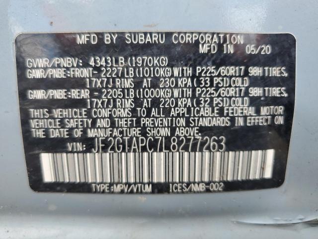 2020 SUBARU CROSSTREK - JF2GTAPC7L8277263