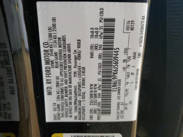 2018 LINCOLN CONTINENTA 1LN6L9PK6J5609445