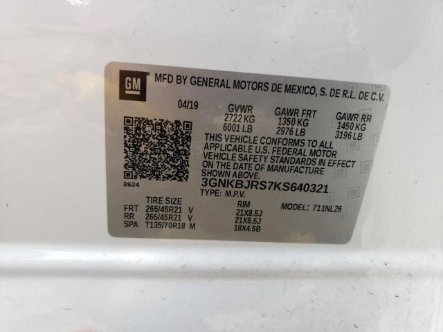 2019 CHEVROLET BLAZER RS - 3GNKBJRS7KS640321