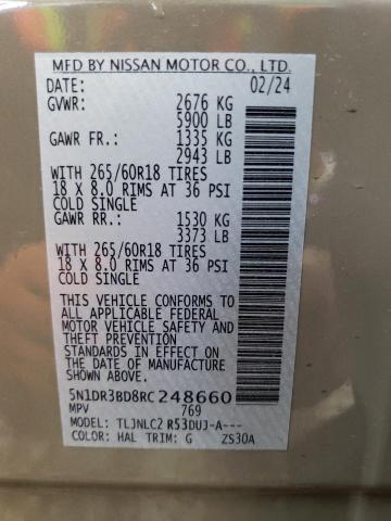 2024 NISSAN PATHFINDER 5N1DR3BD8RC248660