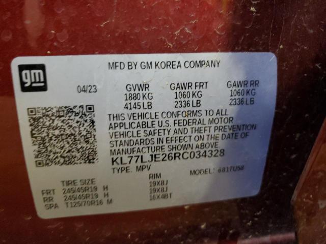 2024 CHEVROLET TRAX 2RS KL77LJE26RC034328