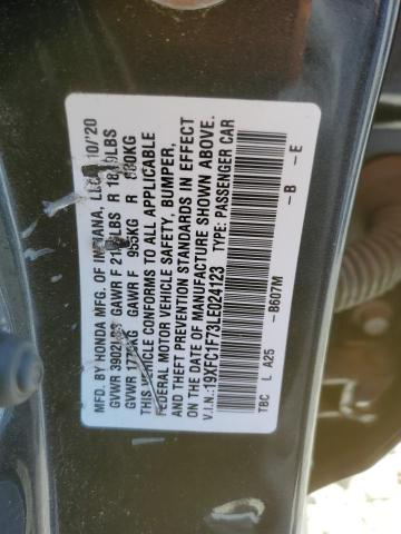 2020 HONDA CIVIC EXL - 19XFC1F73LE024123