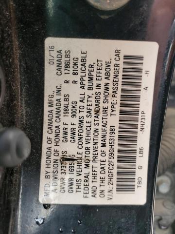 2016 HONDA CIVIC LX - 2HGFC2F59GH531981