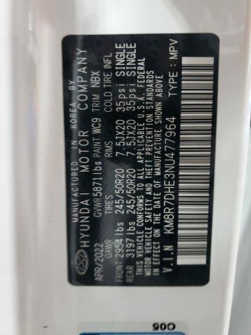 2022 HYUNDAI PALISADE C KM8R7DHE3NU477964