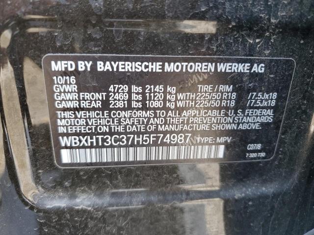 2017 BMW X1 XDRIVE2 WBXHT3C37H5F74987