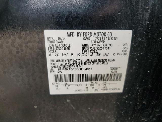 2015 FORD EXPLORER X - 1FM5K7D83FGB24817