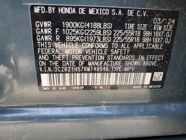 2024 HONDA HR-V SPORT - 3CZRZ1H57RM749546