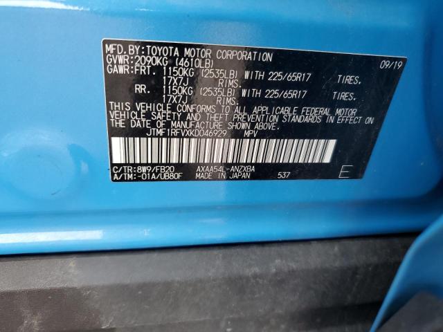 2019 TOYOTA RAV4 LE - JTMF1RFVXKD046929