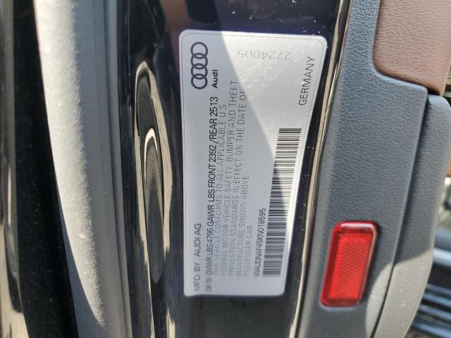 2019 AUDI A4 PREMIUM WAUDNAF45KN018595