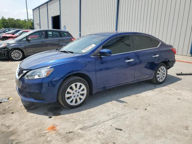 NISSAN SENTRA S 2019 blue  gas 3N1AB7AP6KY337819 photo #1
