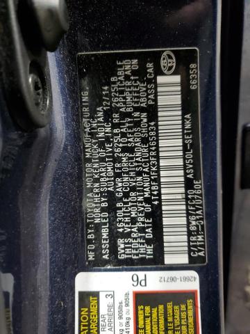 2015 TOYOTA CAMRY LE - 4T4BF1FK3FR465834