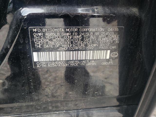2015 LEXUS IS 250 JTHCF1D29F5027592