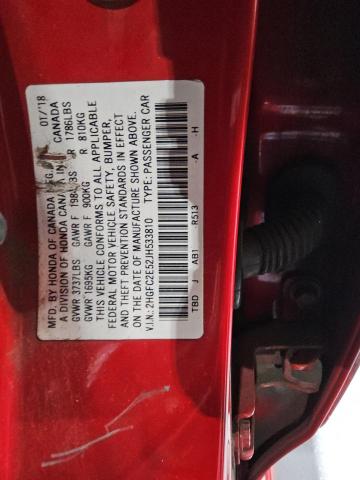 2018 HONDA CIVIC LX 2HGFC2E52JH533810