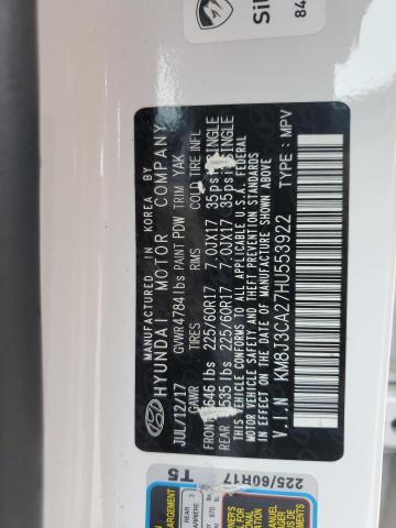 2017 HYUNDAI TUCSON KM8J3CA27HU553922