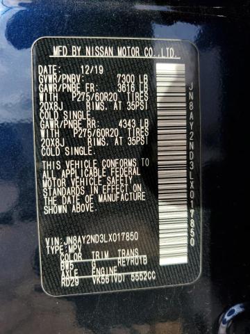 2020 NISSAN ARMADA SV - JN8AY2ND3LX017850