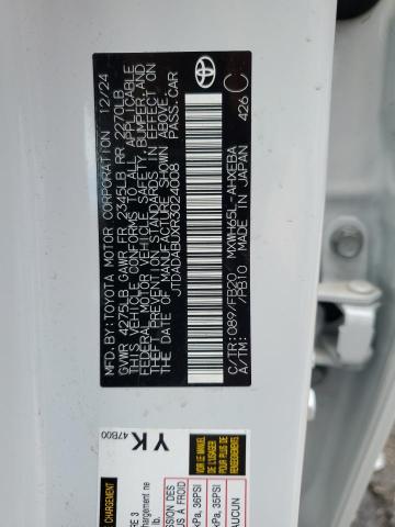 2024 TOYOTA PRIUS LE JTDADABUXR3024008