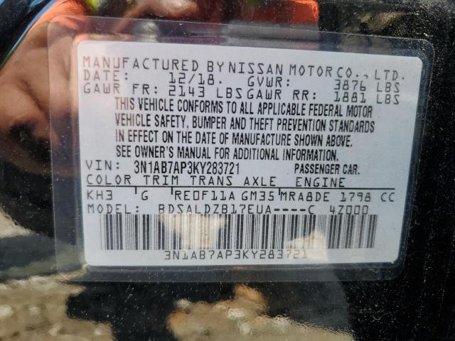 2019 NISSAN SENTRA S - 3N1AB7AP3KY283721