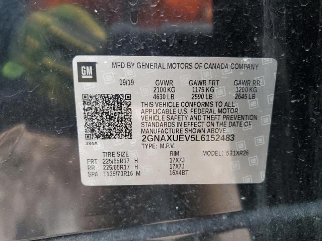 2020 CHEVROLET EQUINOX LT - 2GNAXUEV5L6152483