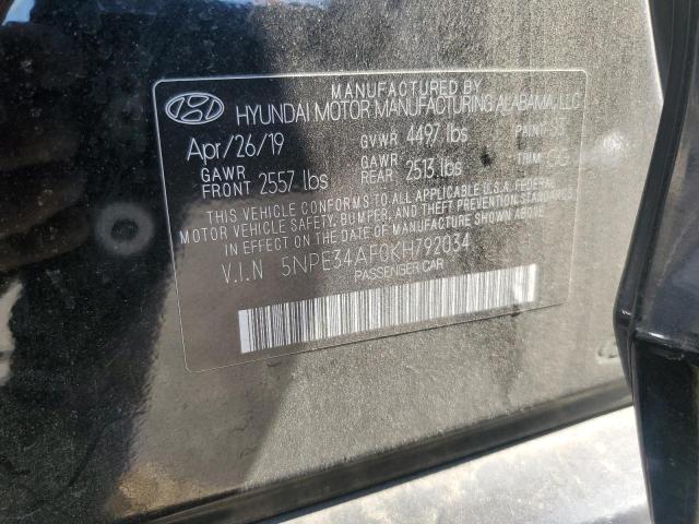2019 HYUNDAI SONATA LIM - 5NPE34AF0KH792034