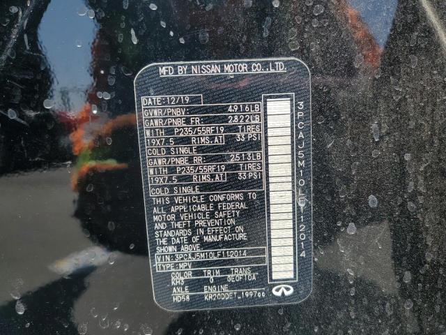 2020 INFINITI QX50 PURE 3PCAJ5M10LF112014