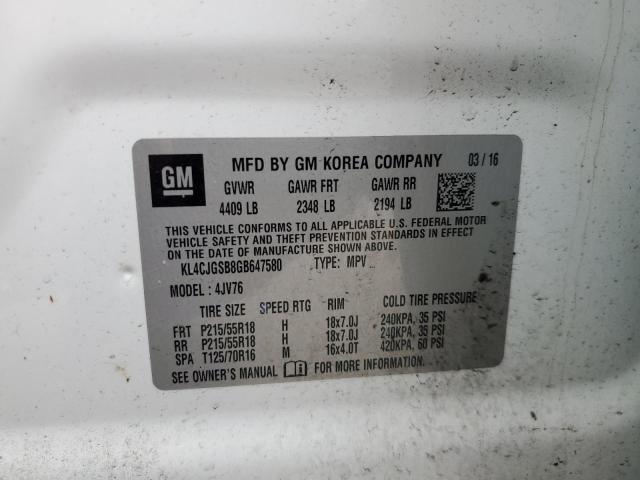 2016 BUICK ENCORE - KL4CJGSB8GB647580